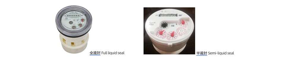 Liquid-sealed water meters